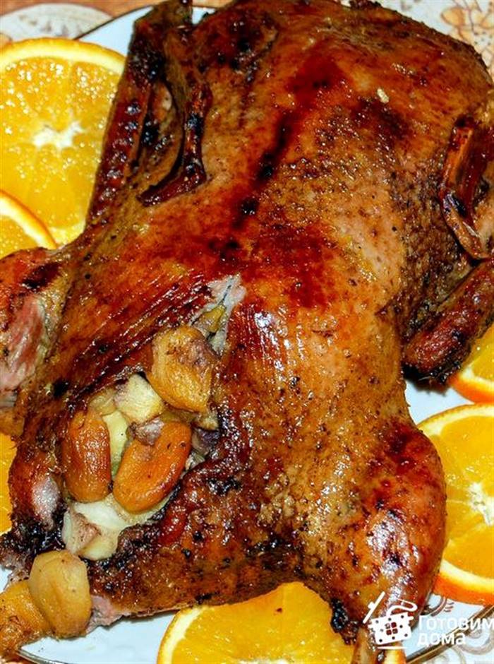Качка з яблуками в духовці покроковий рецепт із фото двома столовими ложками оливкової олії